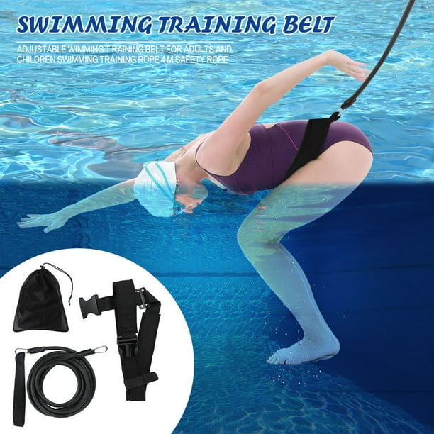 Swim Bungee Training Belt Tether Stationary Cords Pool Training Aid Harness